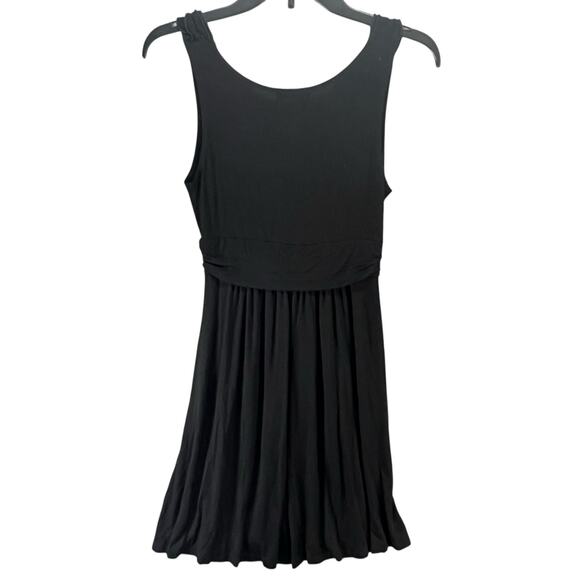 Soprano Y2K Babydoll Dress M Black Ruffle Neck Fit Flare Stretch Whimsygoth USA - Picture 7 of 15